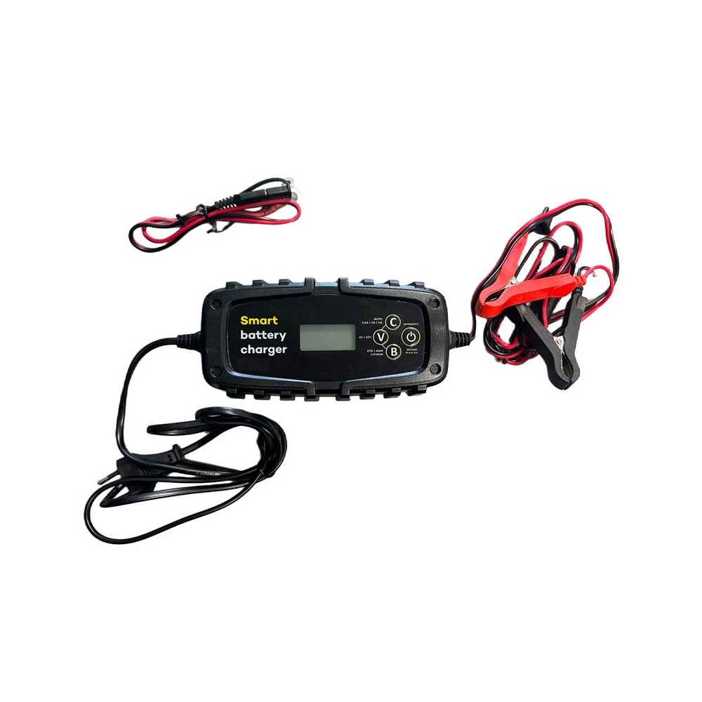Chargeur de batterie 4A avec écran LCD.