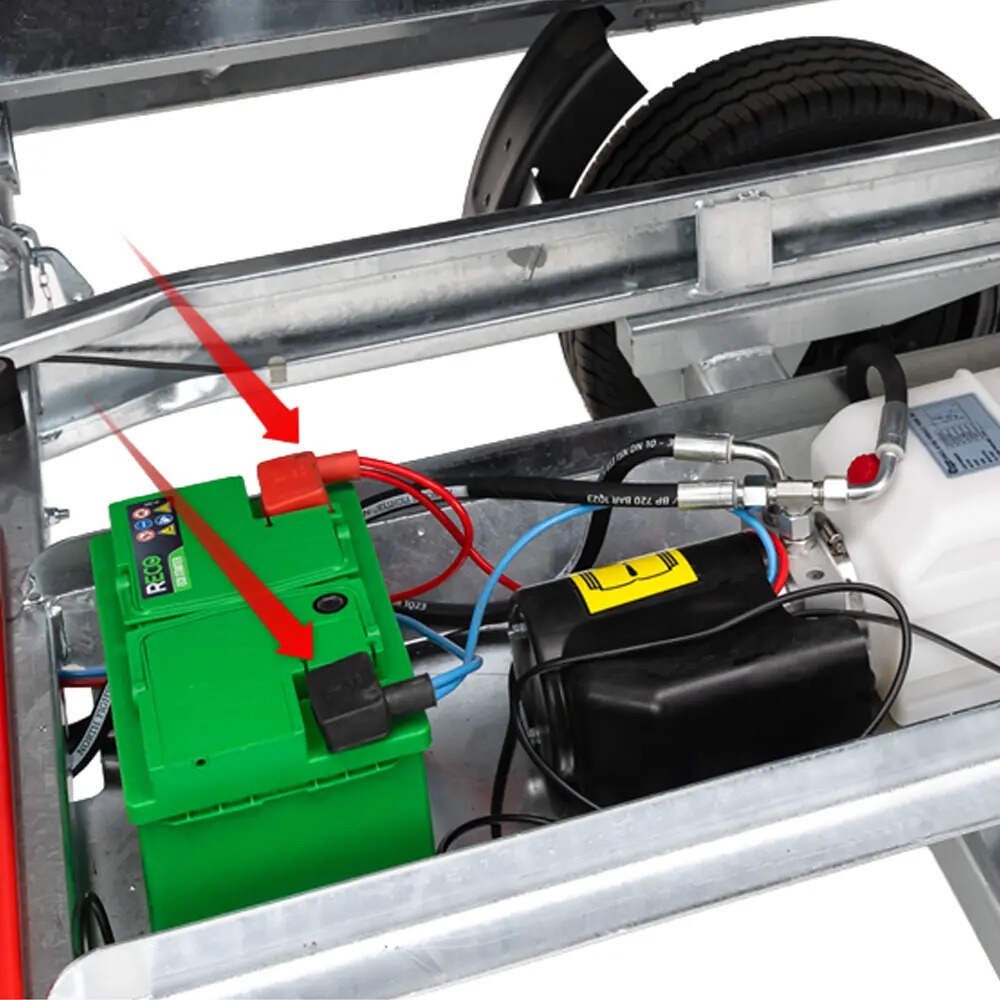 Cables positif et négatif pompe hydraulique