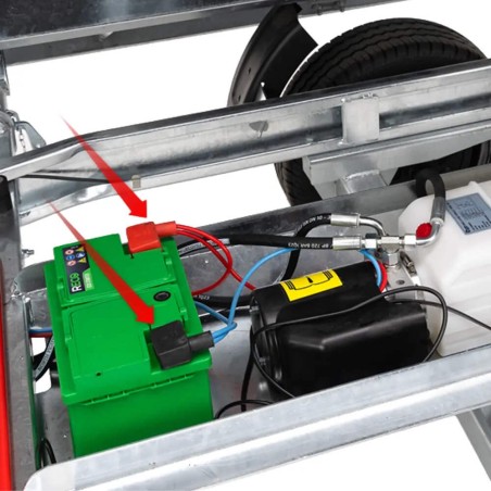 Cables positif et négatif pompe hydraulique