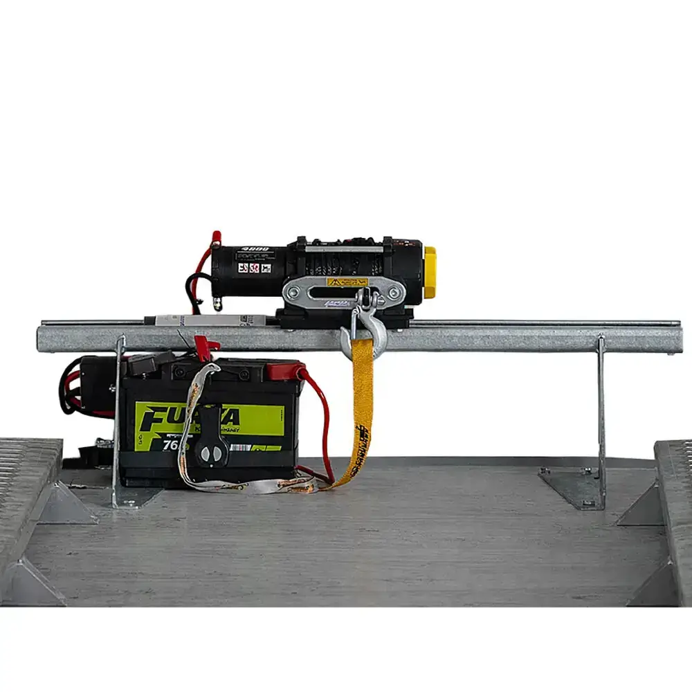 Treuil à corde synthétique avec rail de guidage, 2T